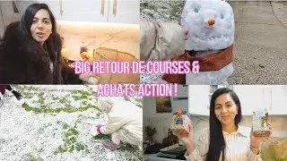 😍HAUL ACTION ET BIG RETOUR DE COURSES / ON N'A FAIT UN BONHOMME DE NEIGE😜