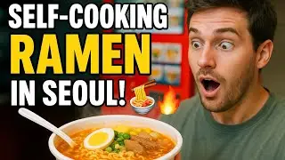 Korean Ramen Noodle Experience at a Self-Serving Shop🍜🇰🇷 #koreanfood #ramen
