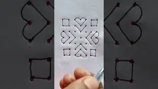 7&times;7 dots easy daily rangoli | #dialyrangoli #fridaykolam #muggulu #rangoli #kolam