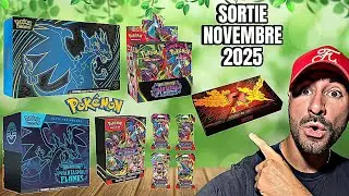 TOUTES les sorties Pok&eacute;mon du mois de novembre 2025 (Display / Coffret / UPC Dracaufeu UPC Sulfura)