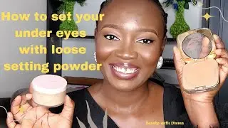 How to use loose powder to set your under eyes. #settingpowder #trending #makeup #diy #settings #mua