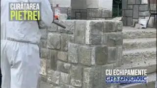 Curățare și Restaurare Piatră prin Sablare &bull; Aparat de Sablat Cryonomic COB71 &bull; HD Cleaners
