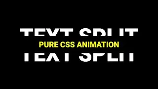 Text Split Animation  | HTML & CSS | AB Coder