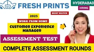 Freshprints Customer Experience Manager | Complete Assessment Test with Answers | 2025