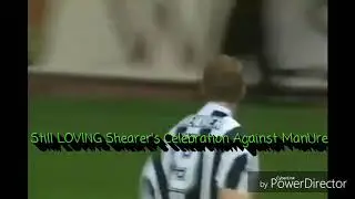 Alan Shearer Celebrates Les Ferdinand's goal against Man Utd