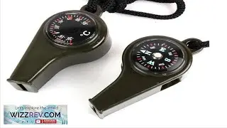 3 in 1 Emergency Survival Gear Whistle Compass Thermometer for Camping Hiking eBay