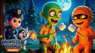 &iexcl;Monstruos en el Bosque! ⛺🚨 Monster Police Espa&ntilde;ol | Canciones Infantiles