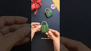 How to make peepal leaf bag | Mango leaf craft #shorts #diy #craft #leafart