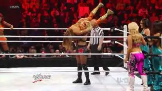 WWE Raw 2/6/12 The Charlie's Angles and Tamina vs The Divas of Doom & The Bellas