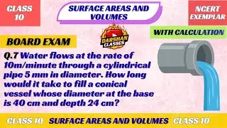 Water flows at the rate of 10m/minute through a cylindrical pipe 5 mm in diameter