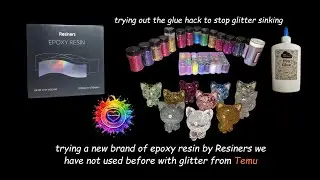 Unboxing epoxy resin from Resiners & using glitters from Temu with cat silicone molds.