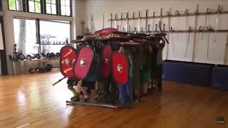 Kids demonstrating Roman Testudo formation