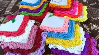 😱22 hermosas servilletas bordadas a mano !!! te encantarán !!!!