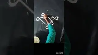💐அழகான 5 புள்ளி சிக்கு கோலம் | Simple Pulli Kolam Idea | #Shorts