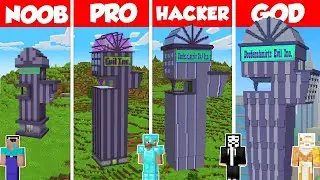 Doofenshmirtz Evil Tower Build Battle Challenge - Noob vs Pro vs Hacker vs God - Minecraft Animation