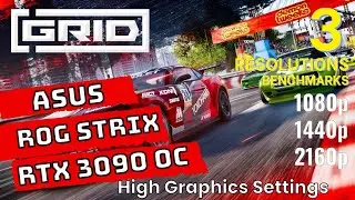 GRID RTX 3090 Benchmarks at | 1080p | 1440p | 4K | [ASUS ROG STRIX RTX 3090 OC]