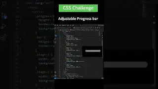 Create Adjustable Progress bar using html and CSS | CSS Challenge | 