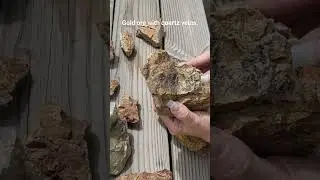 Gold ore with quartz veins.