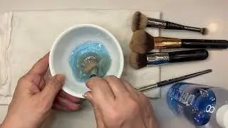 How to Clean Makeup Brushes FAST - No Rinse, No Dry Cinema Secrets Blue Vanilla Cleaner