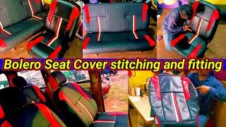 Mahindra Bolero Seat Cover stitching and fitting❓Bolero Seat Cover Design kaise banaye#mscovergarden