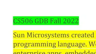 CS506 GDB Solution | Fall 2022