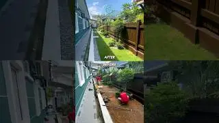 Small Outdoor spaces Before &After Transformation//#outdoorliving #smallspacegarden #shorts