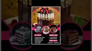 Cake Menu Card Design Idea 🔥