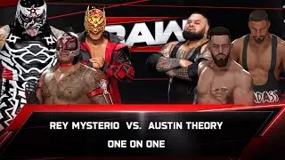 WWE 2K25 - Rey Mysterio vs. Austin Theory - Full Match at Raw Netflix | PS5&trade; Pro [4K HDR]
