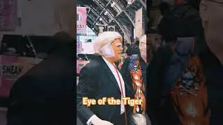 A Donald Trump Cosplayer takes his role seriously. #donaldtrump #donaldtrumpshooting #comiccon
