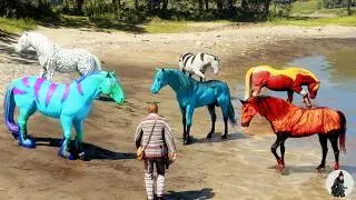 A Hidden Horse Island?! 🏝️🐎 Arthur Morgan Tames the Most Beautiful Rare Horses Ever Found