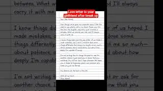 love letter to your girlfriend after break up #letter #loveletter