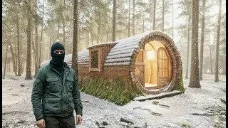 I Built a Modern Survival Shelter Inside a Fallen Tree