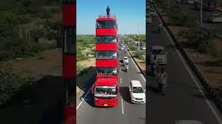 tallest bus in india 😲😲😲😉. #india #shorts #buses #ai #aigenerated #tranding