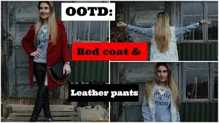OOTD: Red coat & leather pants feat. H&M, Zaful.com, Zara, Pepe Jeans...