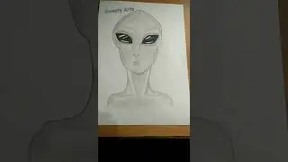 Drawing alien sketch #sketch #shorts