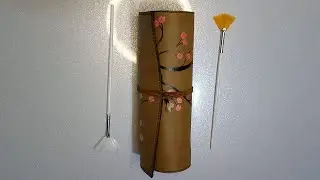 Easy DIY Makeup Pouch | Chinese Vintage Makeup Brushes Pouch  | Chromoplate