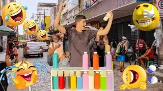 JOGO DE RUA MAIS DIVERTIDO DO BRASIL - ACERTE AS CORRES CORRETAS DAS GARRAFAS COLORIDAS