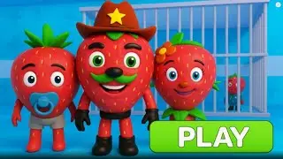 STRAWBERRY POLICE FAMILY PRISON RUN ESCAPE OBBY ROBLOX 4K