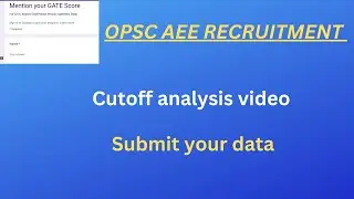 OPSC AEE CUTOFF ANALYSIS VIDEO || @vidyarambhaclass