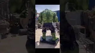 Titanic Marvel Unveiled: Life-sized Hulk Sculpture, an Epic Fiberglass Masterpiece!