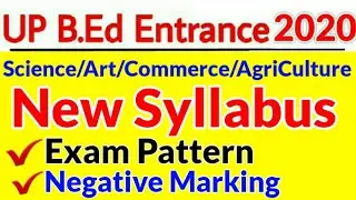UP B.Ed Syllabus 2020