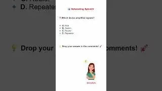 Networking Byte#21  Which Device Amplifies Signals in a Network? | Networking Hardware MCQ #ezzybyte