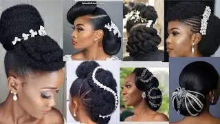 60 NATURAL hair bridal hairstyles for black women/ 🦋Easy African wedding hairstyles ideas