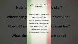 🎯 From English to Italian in Seconds | Simple Phrases for Daily Talk 🇮🇹