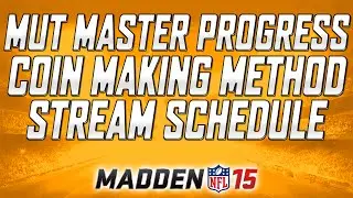 MUT Master Progress | Rookie Pack Coin Making Method | Twitch Streaming | MUT 15