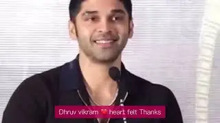 Dhruv - Bison press meet open talk long video : ❤️ Heart felt Thanks 🙏 to Everyone 