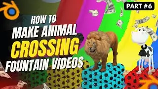 How to Make Animal Crossing Fountain Animation in Blender || Make 3D Animal Cartoon Videos