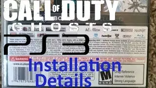 Call of Duty: GHOSTS PlayStation 3 Installation Details