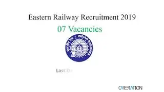 Eastern Railway Recruitment 2019 | Latest Railway Jobs 2019