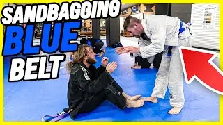 Sandbagging BJJ Blue Belt Challenges Purple Belt Then...